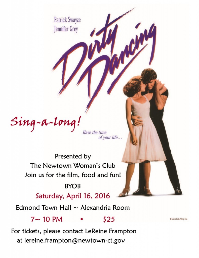 Dirty Dancing flyer for town hall
