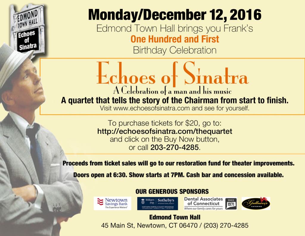 Sinatra Birthday Celebration to Benefit Edmond Town Hall